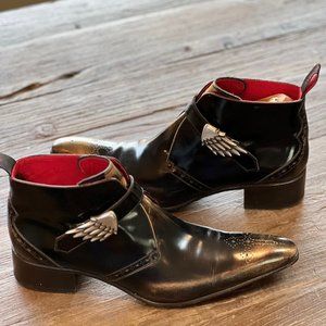 Jeffery West Flashmans Spirit dark brown & copper silver wings buckle size 9